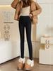 Women's High Waist Black Slimming Leggings, Plus Size Pencil Skinny Pants for Spring and Autumn