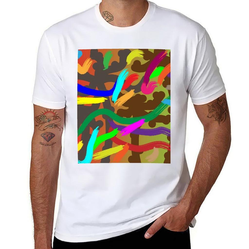 Colorful Paint Brush Strokes Tshirt Cool Dry Performance Tshirt