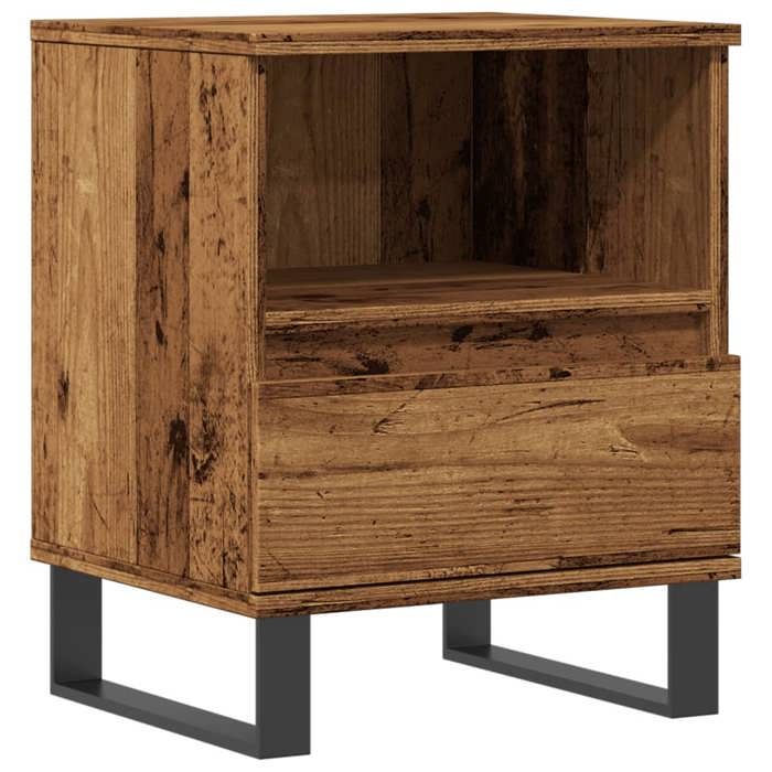 VidaXL Bedside Table Old Wood 40x35x50 Cm Engineered Wood, Side Table, Bedside Cabinet, Side Table for the 857376