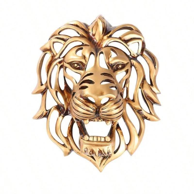 1 ks Velká pryskyřičná socha lví hlavy nástěnná dekorace - Kreativní dekorace pro zahradu, obývací pokoj a ložnici