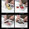 Stainless Steel Cutting Board Double Sided Chopping Board for Kitchen Easy Grip Handle Large Versatile Food Prep Board for Meat Veggies Fruits