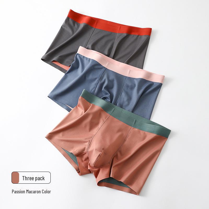 

100S бесшовные дышащие мужские трусы-боксеры телесного цвета из модала и шелка Lenzing, дорожная упаковка