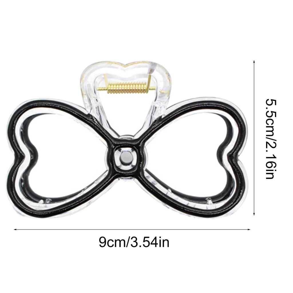 Glaze Bowknot Hair Claw Clip Colorful Bows Shaped Hairpin Ponytail Claw Clip Jaw Clip Large Hair Accessories for Women