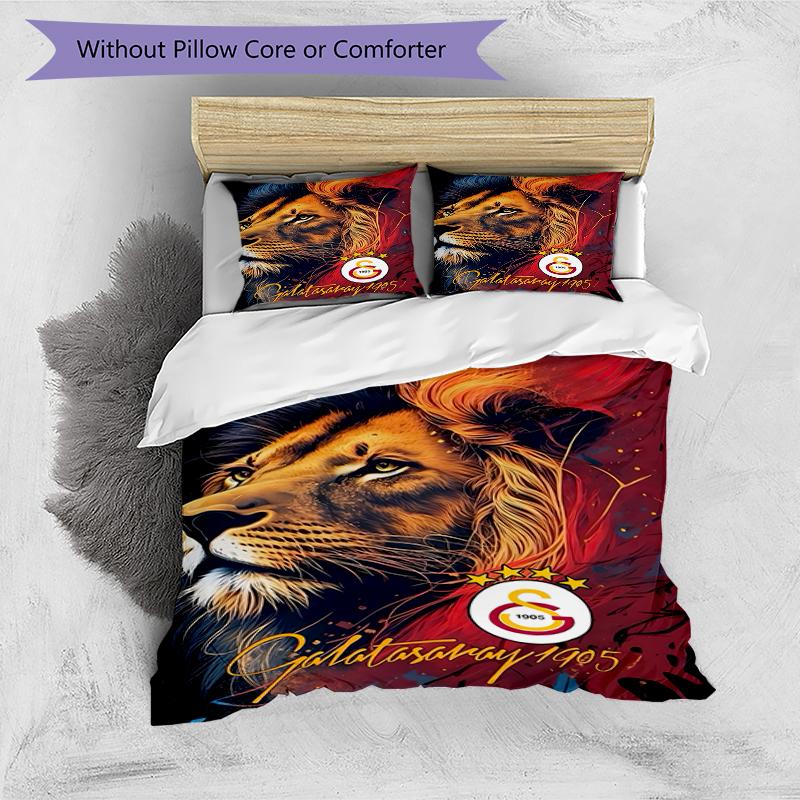 3pcs Football Team (28) Design Cover Set - HD Printed Bedding with 1 Cover and 2 Pillowcases - Perfect for Home and Dorm Decor
