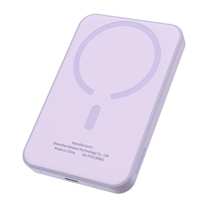 Magnetyczny Mini Powerbank Baseus 5000Mah 20W (Fioletowy)