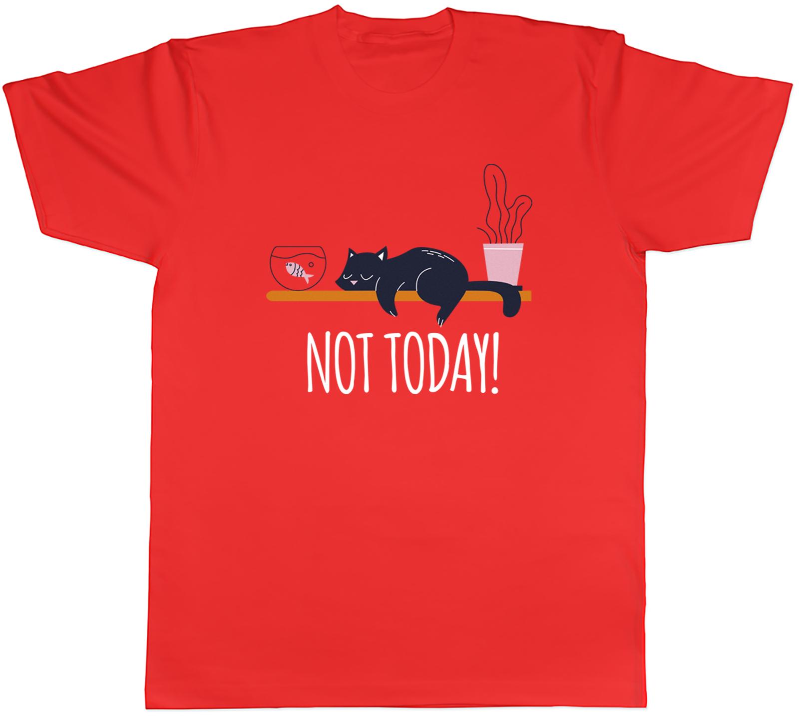 Funny Sleeping Cat Unisexs TShirt Not Today Lazy Tired Unisex Tee Gift S