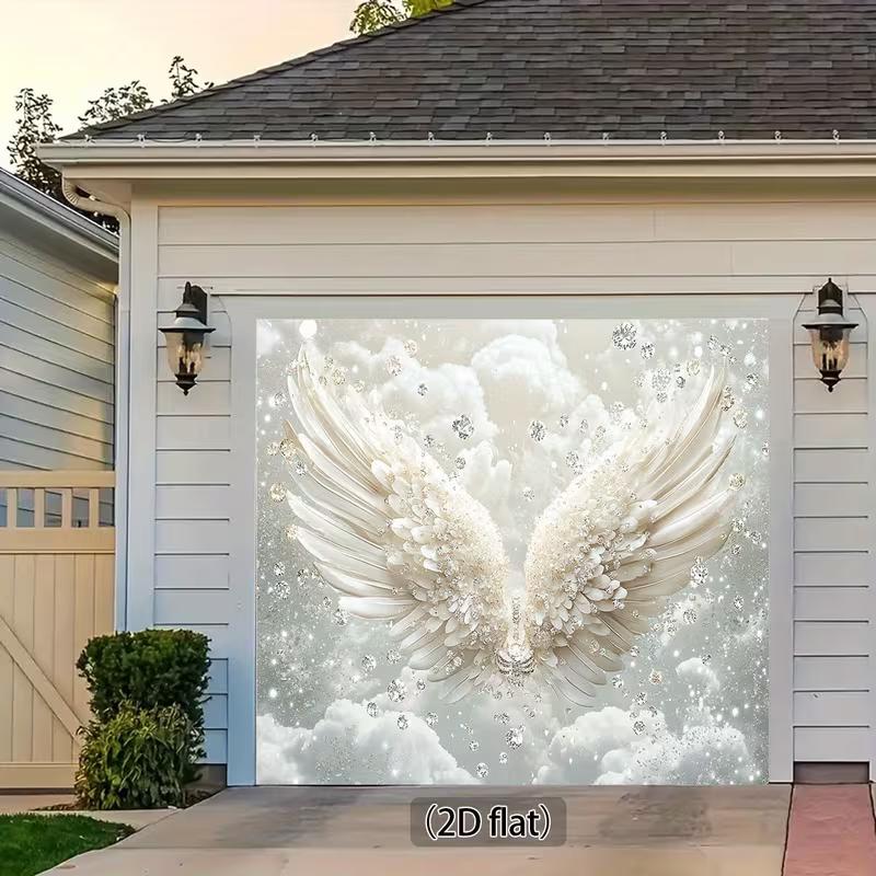 

2D Dreamy Sparkling Angel Wings Backdrop, Background Cloth for Weddings, Birthday Parties & Studio Use 47.2x31.5inch/120*80cm
