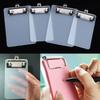 1/3Pcs Portable Transparent Clipboard With Hanging Hook Mini Clear Writing Board Hanging Office School Supplies