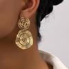 1 Pair Gothic Punk Style Multi-Layer Round Gold Hoop Earrings for Women, Bohemian Resort Exaggerated Jewelry