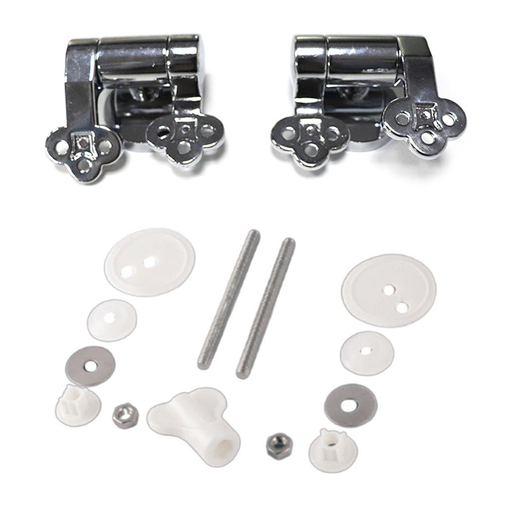 Toilet Seat Hinges Replacement Part Toilet Lid Hinges with Slow Drop Mechanism Hinges for Toilet Seat Simple Install
