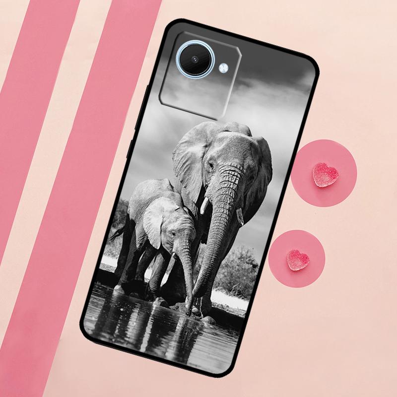 Elephant Baby Nature For Realme C67 C75 C63 C61 C71 C55 C51 C65 C53 10 11 12 13 14 15 Pro Plus GT6 GT7 Pro Case