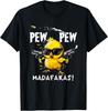 2025/Pew Pew Madafakas Vogel Mit Waffen Lustiges Unisex T-Shirt Unisex T-Shirt