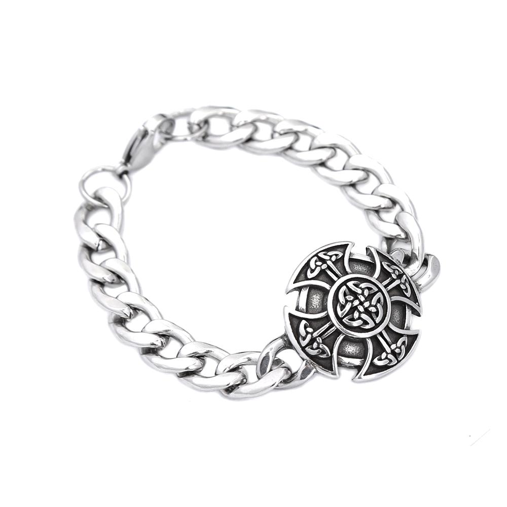 Vintage Witch Knot Chain Bracelet 316L Stainless Steel Nordic Vikings Celtic Knot Bracelets For Men Women Amulet Jewelry