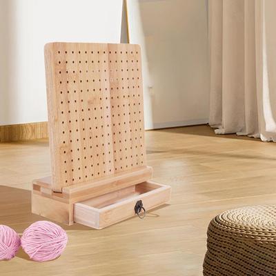 Blocking Board Hook with Storage Drawer Wooden Holes for Household Grandmother's Squares