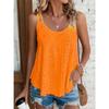 Double Shoulder Camisole Undershirt Round Neck Jacquard Inner Sleeveless Bottoming Shirt Female