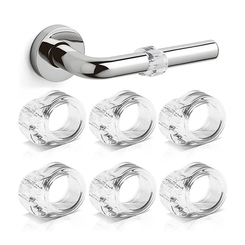 Security Protection Doorstop House Door Stop Transparent Silicone Handle Protector Home Hardware Door Ding Prevention Guard