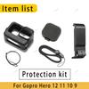 Storage Bag for Gopro Hero 13 12 11 10 Carrying Case Flip Battery Side Cover Screen Protectors Film for Go Pro Hero Accessories