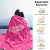 1pc Barbie Heart Pink Background Cartoon Blanket,Portable Throw for Travel & Camping, All Season Cozy Blanket,Ideal Gift