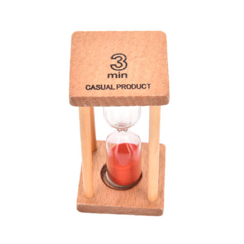 1/3/5Min Wooden Sand Sandglass Timer Clock Home Decor Gift Kitchen