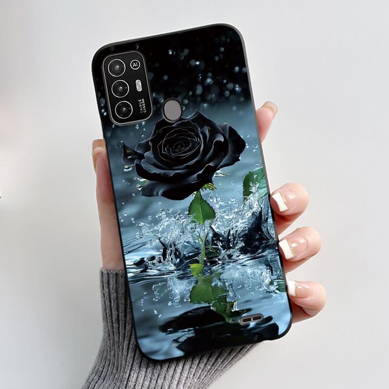 Für ZTE Blade A52 Hülle Für ZTE BladeA52 Rückabdeckung Silikon Weich Schwarz TPU Luxus Drache Niedlich Cool Jungen Mädchen Stoßfänger Handyhülle