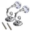 2 Pcs Metal Crystal Glass Curtain Holdback Wall Tie Back Hooks Hanger Holder Window Accessories 2025
