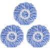 3 Pack 360° Spin Magic Replacement Head, Round Shape Standard Size Microfiber Mop Head
