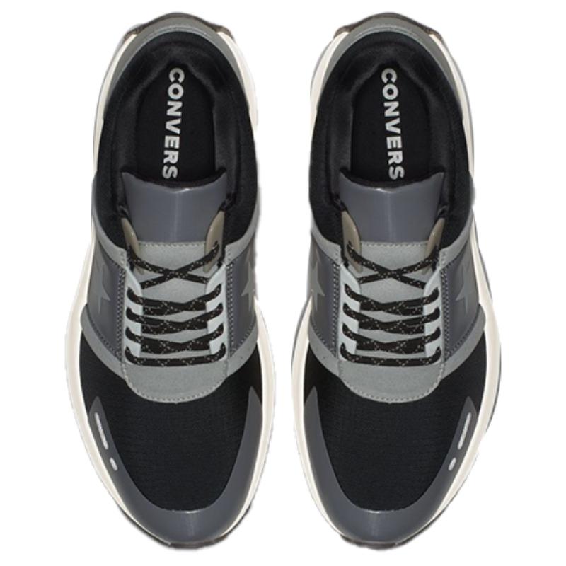 Converse Run Star Hike Fabric Non-slip Lightweight Low-top Sneakers Unisex Gray and Black