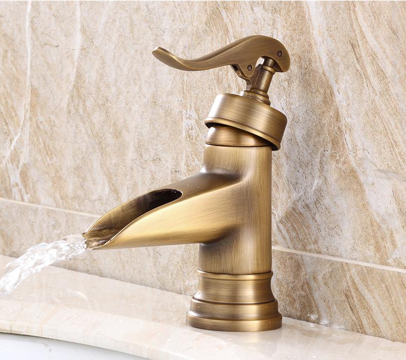 

Смесители для раковины, античный латунный водопад, ванна, кран для раковины, однорычажный смеситель для раковины, смеситель для раковины, водопроводный кран, краны для туалета ZLY-1909