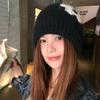 Fashion Flowers Pattern Winter Knitted Hat Coldproof Keep Warm Warm Hat Korean Style Beanies Cap Autumn