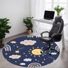 1pc Sunflower, Rainbow Chair Carpet for Office, Soft Flannel Throw Mat, Perfect for Office, Holiday Party Decoration Choice Yy260209052