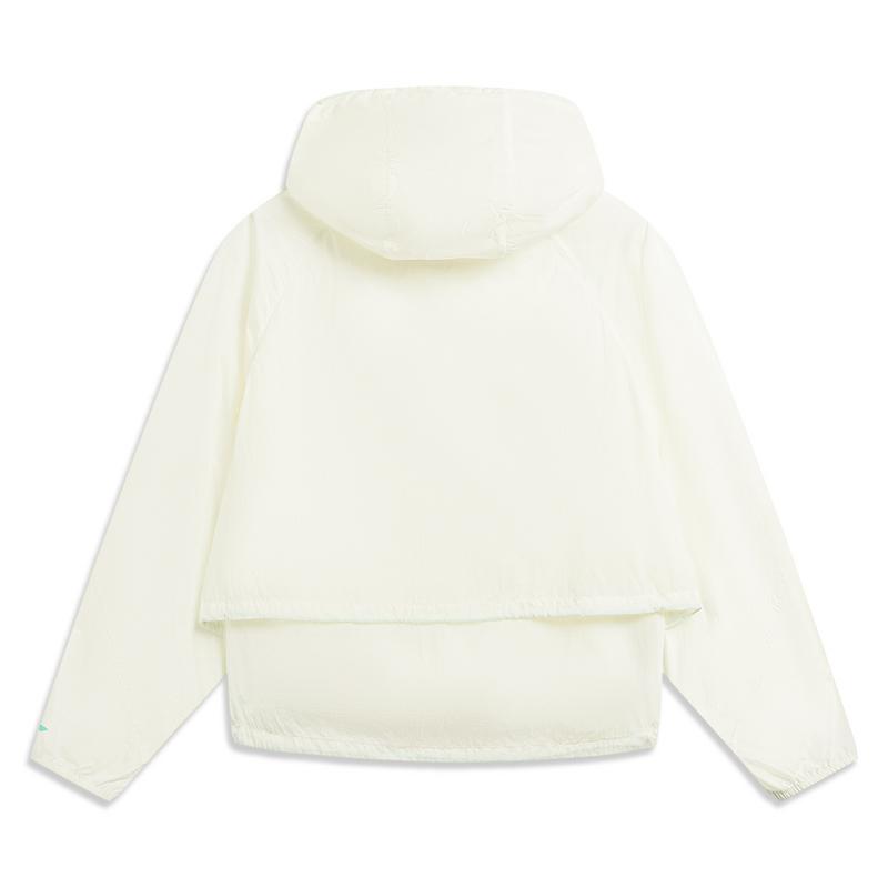 Li-Ning Lightweight Cool Feel Water-Resistant UPF50+ Sun Protection Outdoor Jacket Women jackets Off-White AFDW208-1