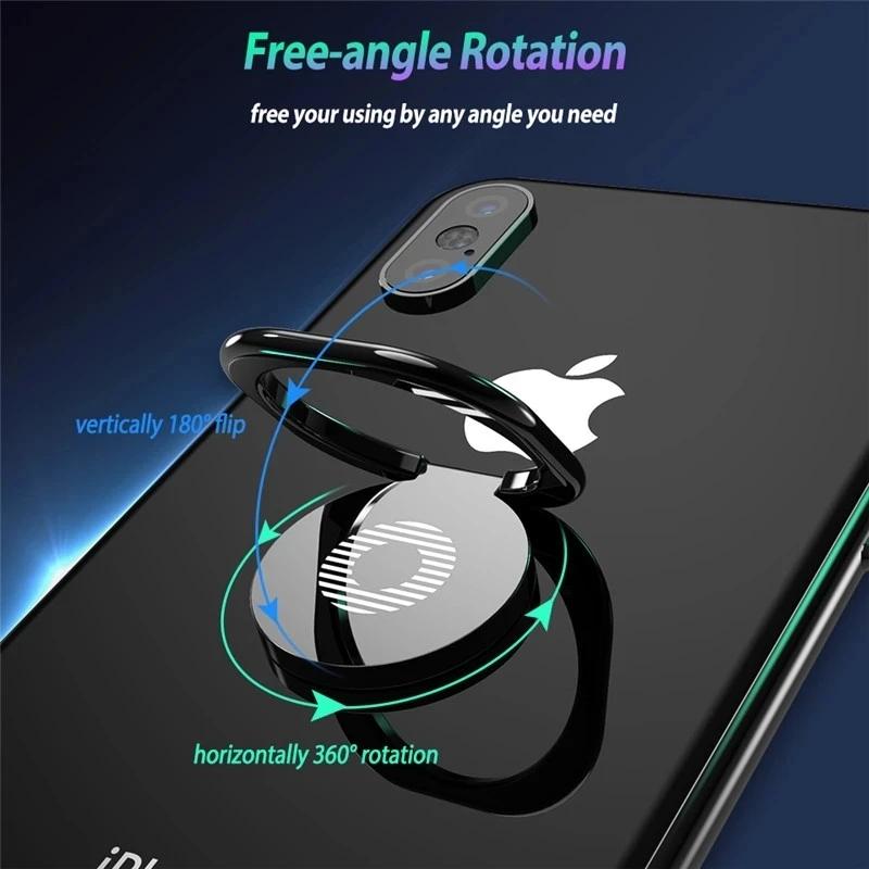 Universal Finger Ring Mobile Phone Holder for Xiaomi Huawei Iphone 14 8 Adhesive 360 Rotatable Holder Stand Lazy Desktop Bracket