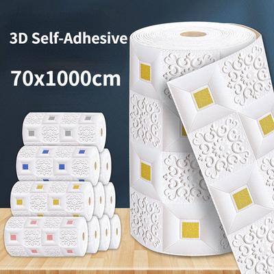 1000cm 3D Ceiling Wall Contact Paper Waterproof Self-adhesive Wallpaper Sticker TV Background Roof Decoration Paper Decal