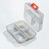 Seven Day Travel Mini Portable Medicine Box Multi Grids Sealed Medication Pills Storage Box Jewelry Storage Box Moisture-proof