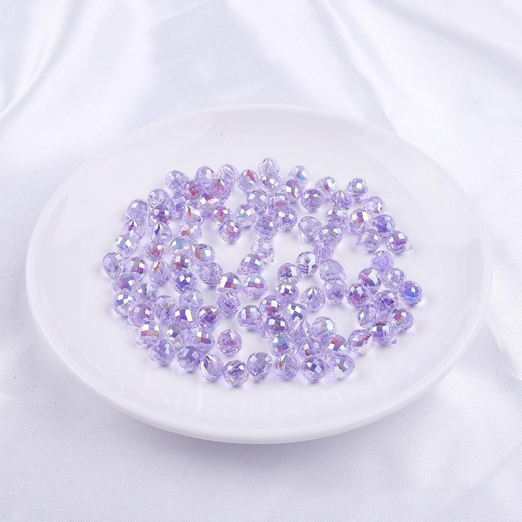 9x8mm Iridescent Glass Crystal Teardrop Beads for DIY Bracelet and Necklace Jewelry Making