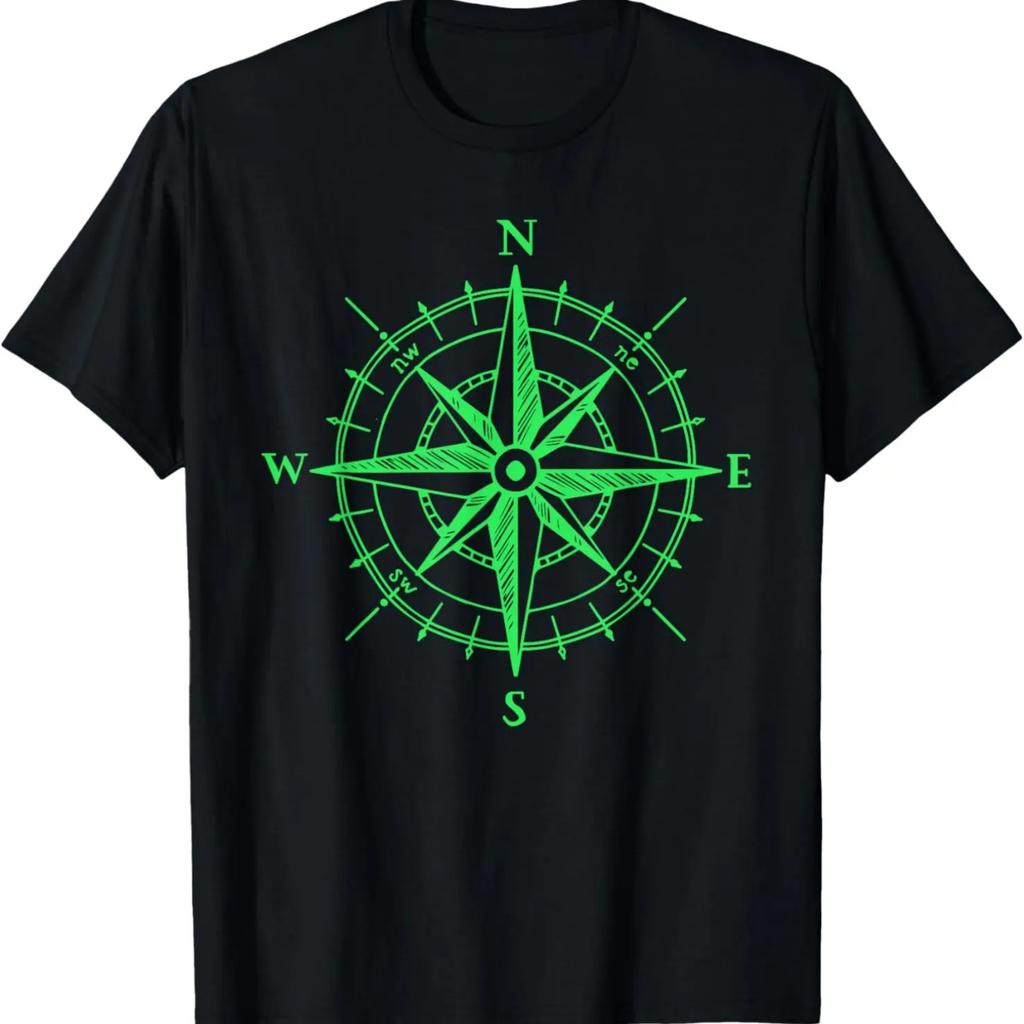 Hand Drawn Compass Rose Nautical T-Shirt