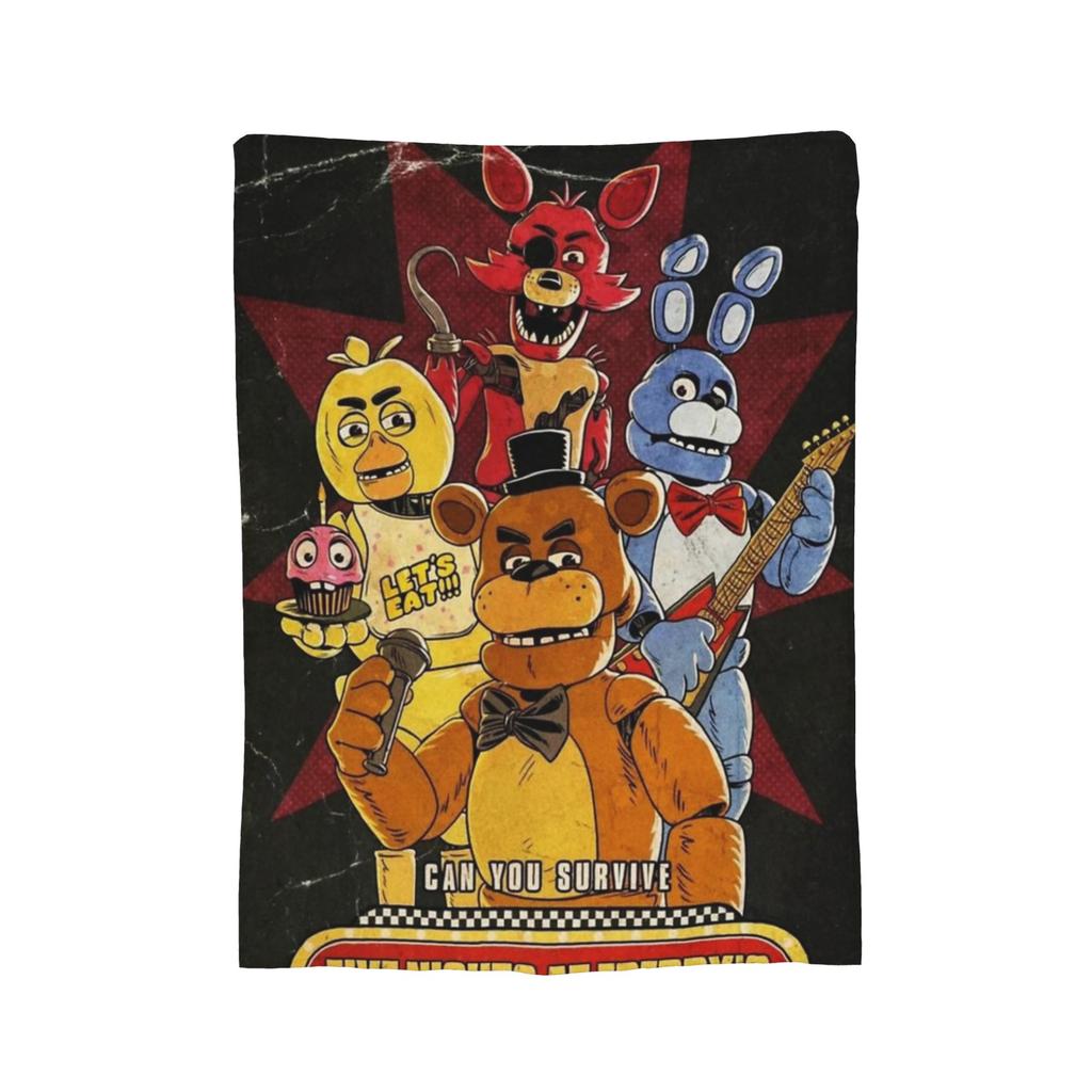 FNAF At Freddys Accessories Blanket Super Soft Cozy Film Throw Blankets for Couch 50x60 Inches Multi-size Bedspread