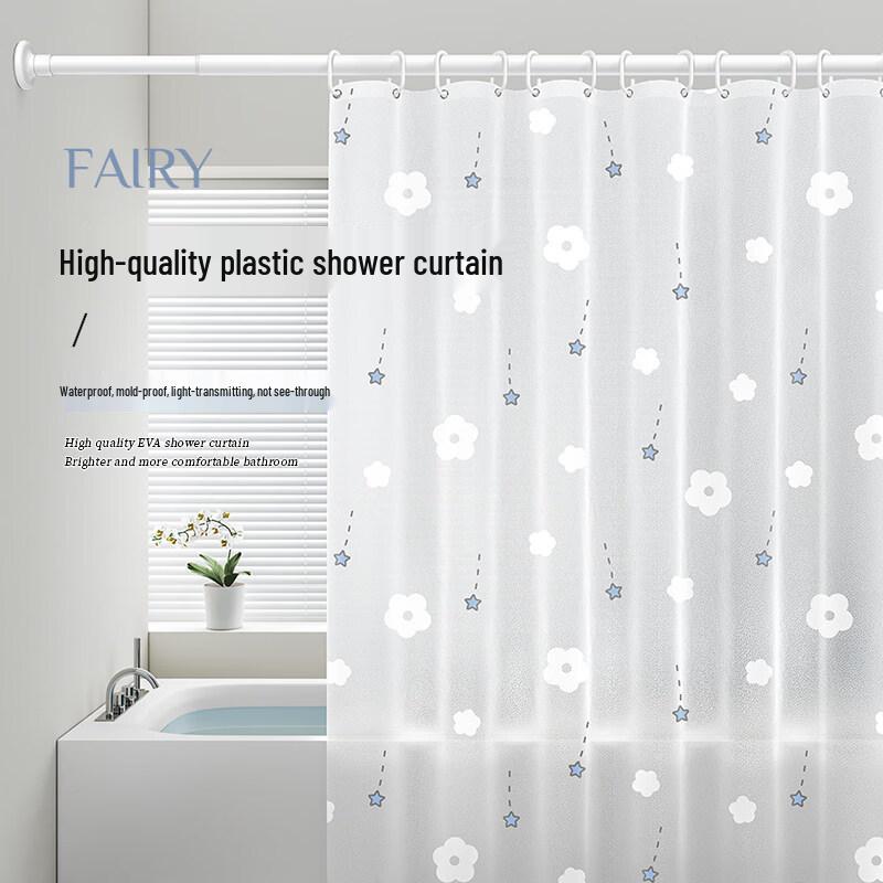 Qianyu Waterproof Anti-Mildew Cloth Shower Curtain