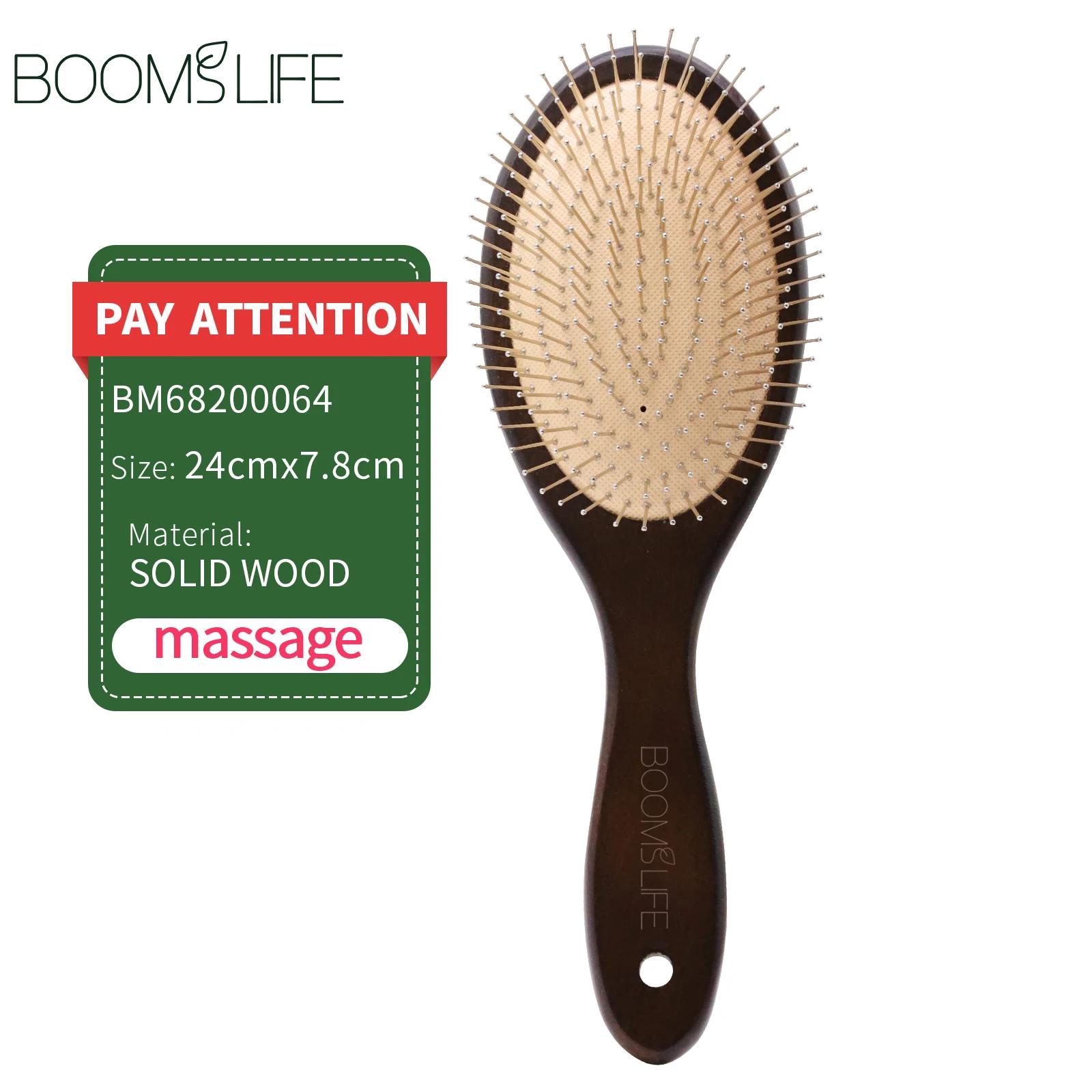 Denman Head Massage Brush Steel Hair Brush Wood HairBrush With Steel Needle Scalp Airbag Hair brush For Hair Combing brush