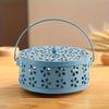 Metal Mosquito Coil Holder with Handle, Portable Incense Burner, Decorative Cut-Out Patterns, Needed for Home & Outdoor Use, Mosquito Repellent Device