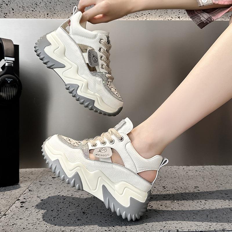 Sandals Summer Height Raising Shoes Women's Shoes Leather Small White Shoes Sneakers