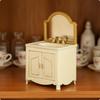 Vanity with Sink Metal Miniature and Mirror Freestanding