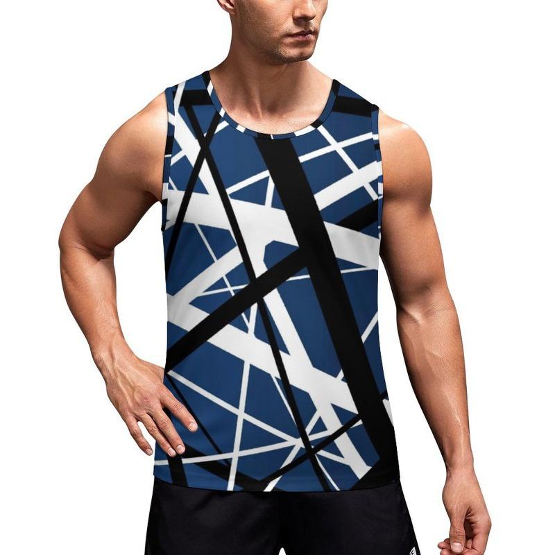 Pánské chladivé tílko s širokými rameny na jaro a léto s kulatým výstřihem, temperamentní styl ramen pro pánské tričko