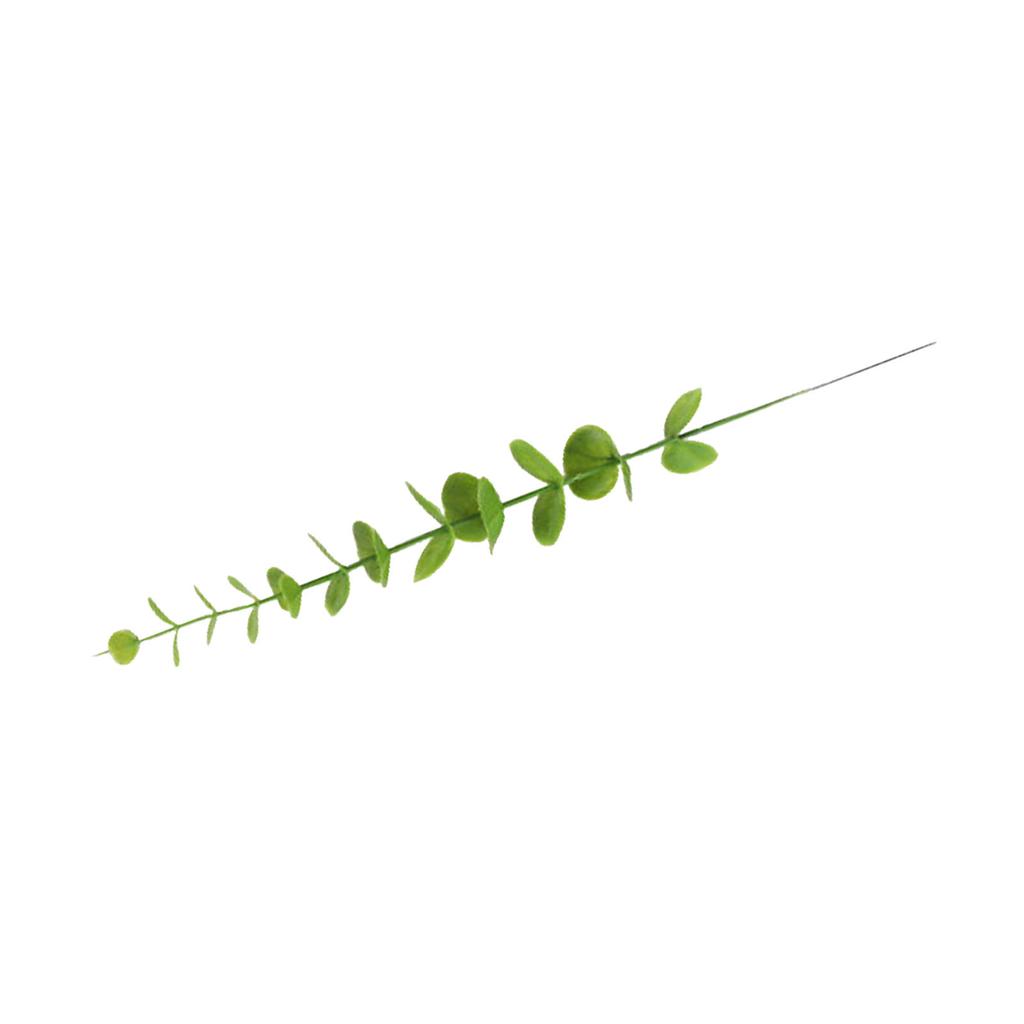 Eucalyptus Stem Decor 24 Leaves Plastic Iron Wire Artificial Fake Faux Eucalyptus Stem for Home