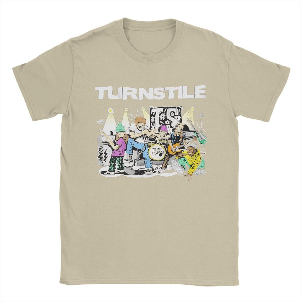 Turnstile Pure Cotton T Shirt For Unisex Summer Y2K Funny T Shirts Crewneck Novelty Tees Oversized Wholesale Tops
