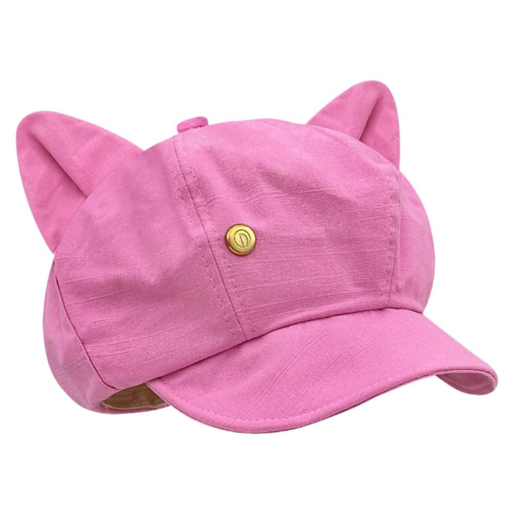 Cute Cat Ears Women's Beret Japanese Style Cat Paw Pattern Newsboy Cap Anime Sweet Baseball Cap Everyday Outfits