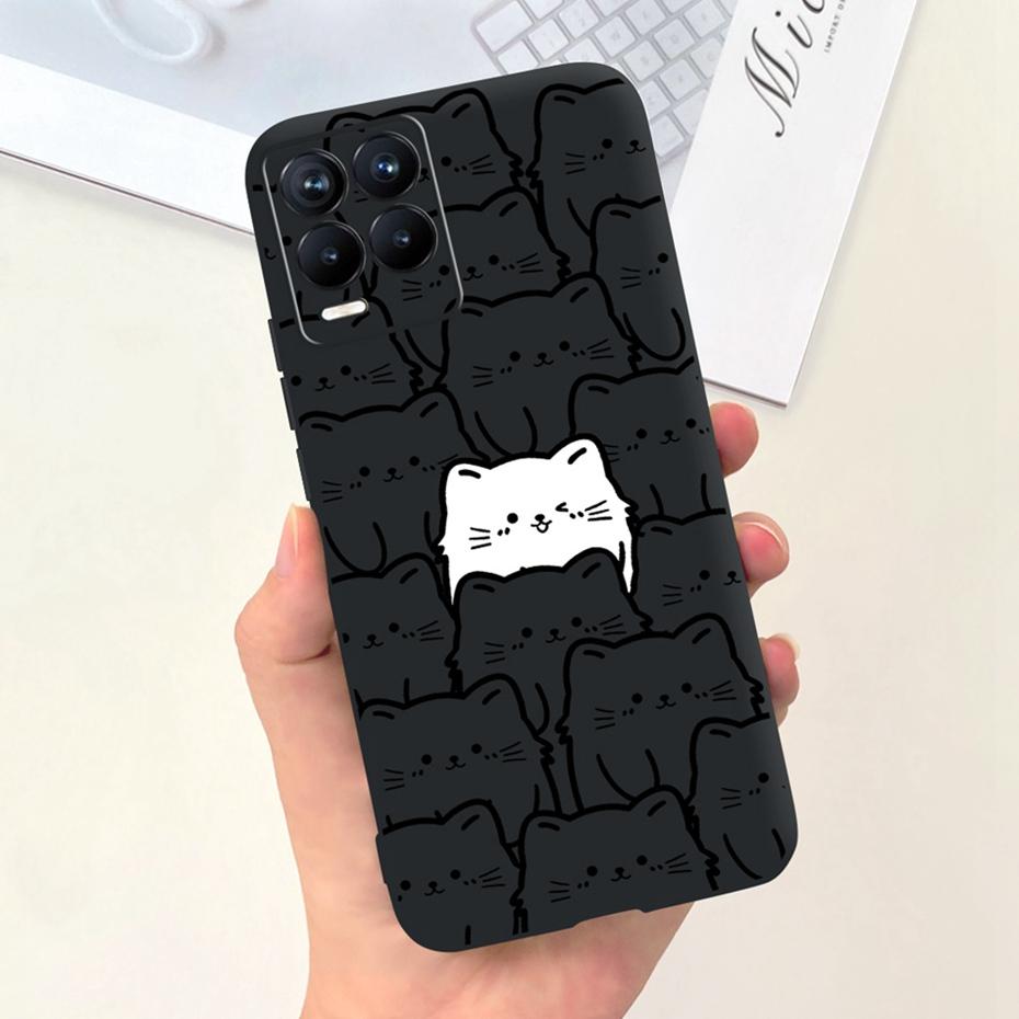 Capa Para Realme 8 Pro / Realme 8 4G Desenho Animado Fofo Cor Doce Silicone Macio Capa Para Realme8 8Pro RMX3085 RMX3081 Capas de Telefone