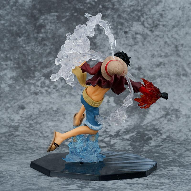 ONE PIECE Fire Fist Luffy Ace Ghost Slash Sauron Devil Wind Leg Sanji Anime Figure Peripheral Model Knickknack