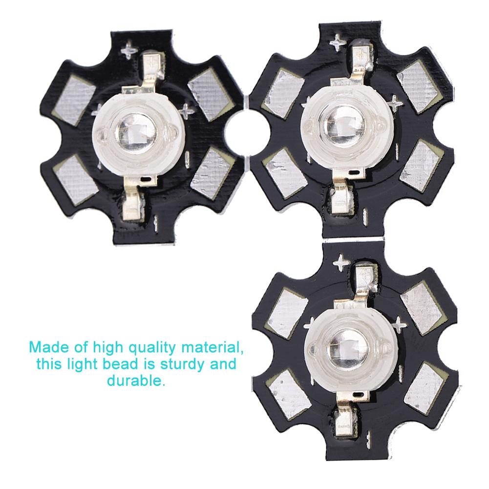 3W Høyeffekt LED Lampeperler Emitter Diodebrikker for DIY Belysningsarmaturer Blå