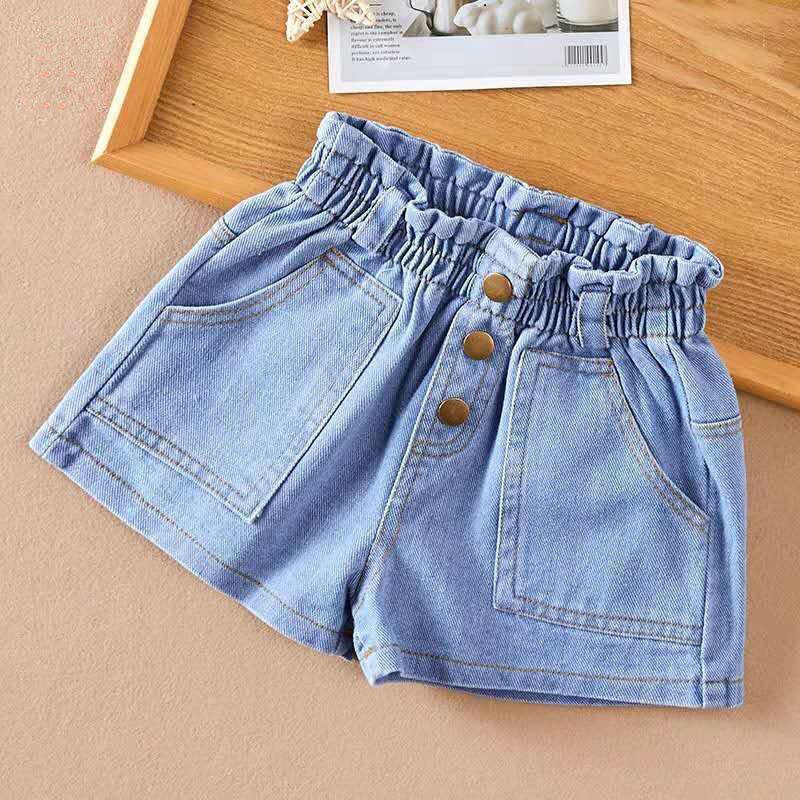 Disponibile: Pantaloncini di jeans da bambina 2025 - Nuovo stile per bambini e ragazzi, Capospalla sottile per bambine